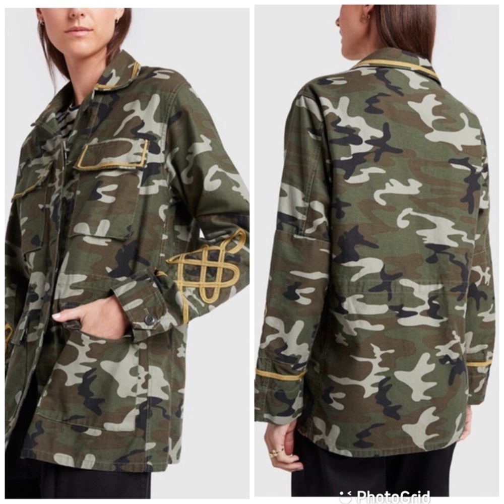 Nili Lotan Wren Band Embroidered Camo Jacket